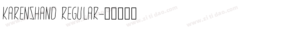 KarensHand Regular字体转换